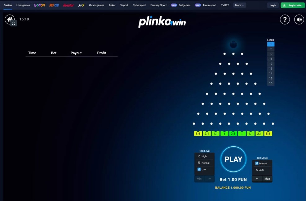 O Plinko do 1Win: Um mergulho na adrenalina!