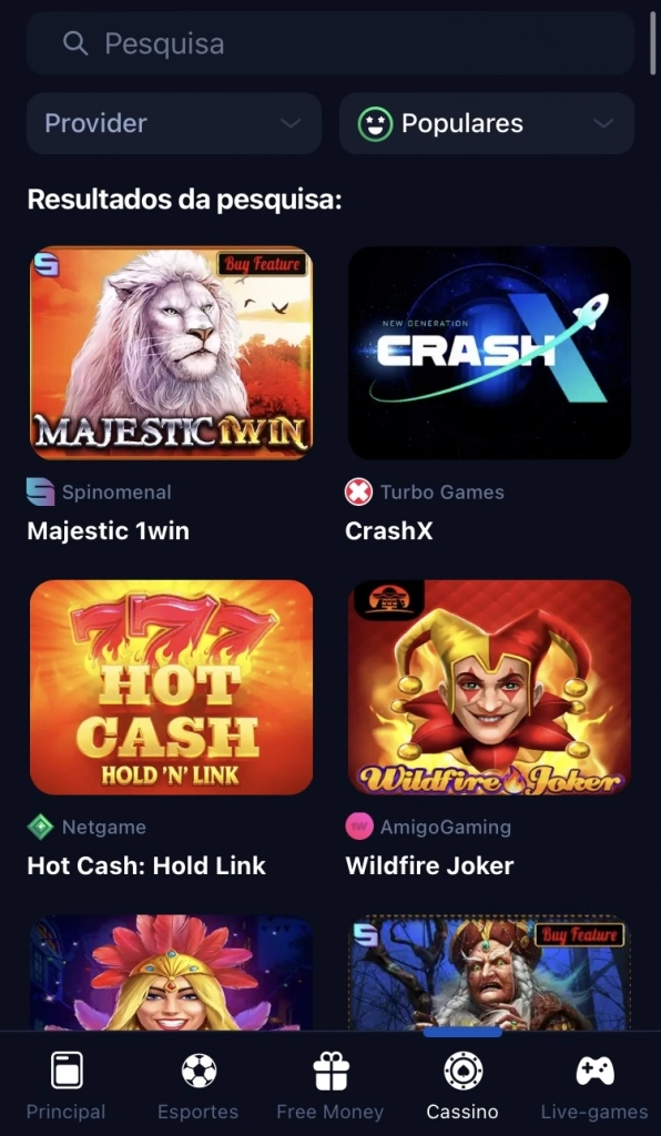 1win brazil popular games